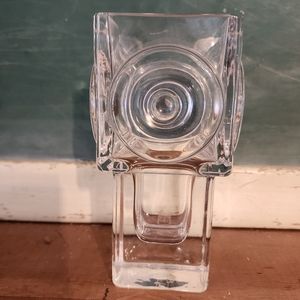 Vintage skruf schweden bengt edenfalk signed scandinavian mcm led glass vase